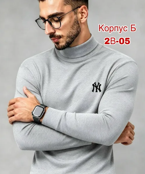 Тёплая водолазка из мягкого начёсного материала — фото 2