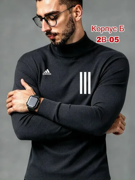 Тёплая водолазка из мягкого начёсного материала — фото 5