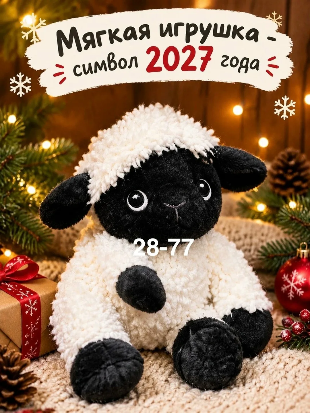 Мягкая игрушка Баран символ 2027года — фото 2