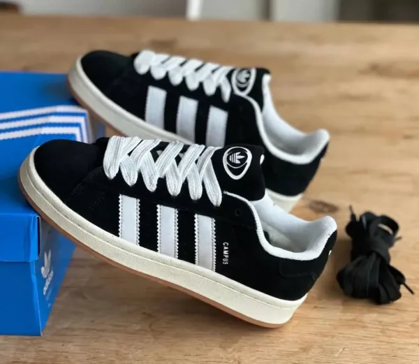 Зимние утепленные кроссовки Adidas Campus из натуральной замши — фото 3