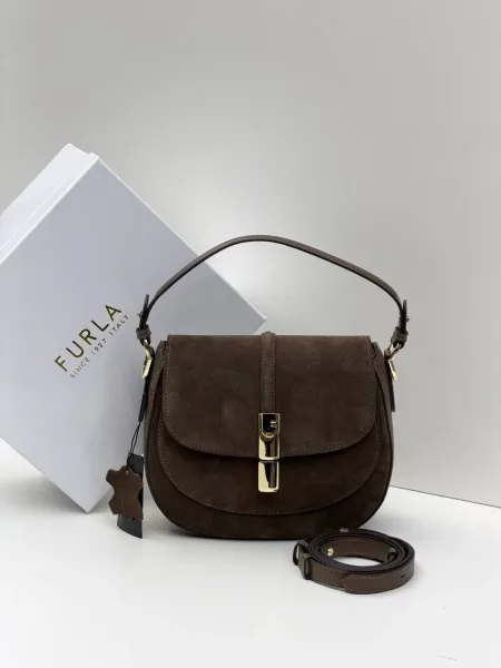 Сумка Furla crossbody из натуральной замши — фото 3