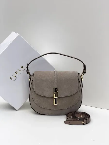 Сумка Furla crossbody из натуральной замши — фото 4