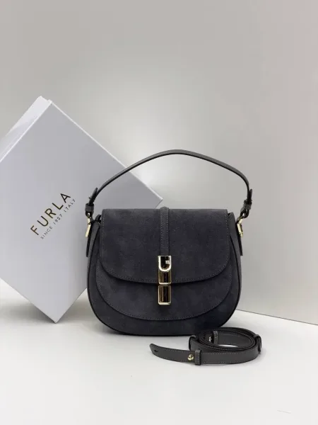 Сумка Furla crossbody из натуральной замши — фото 6