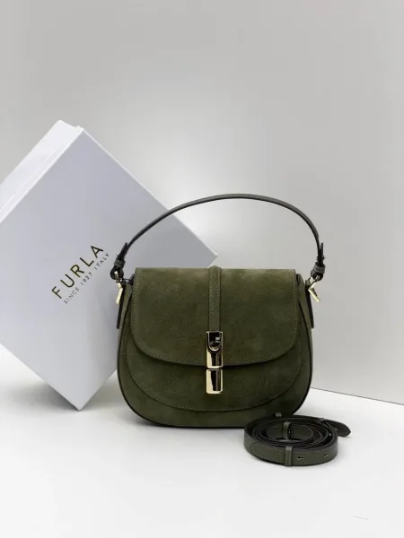 Сумка Furla crossbody из натуральной замши — фото 8