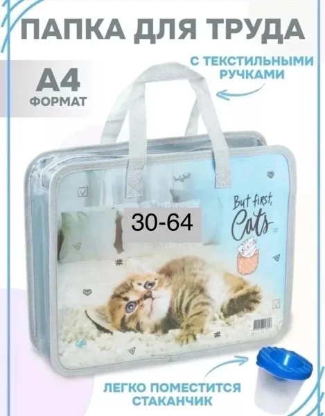 Папка для книг, А4, с ручками на молнии, /30 — фото 3