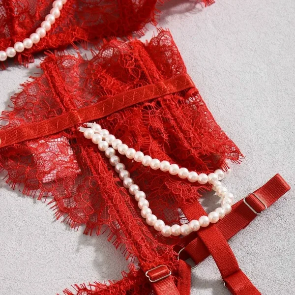 Трусики-стринги RED PEARL LACE — фото 6