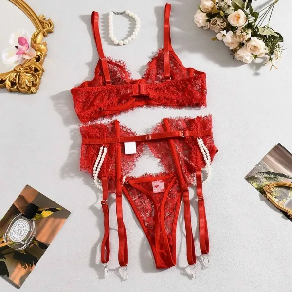 Трусики-стринги RED PEARL LACE — фото 8