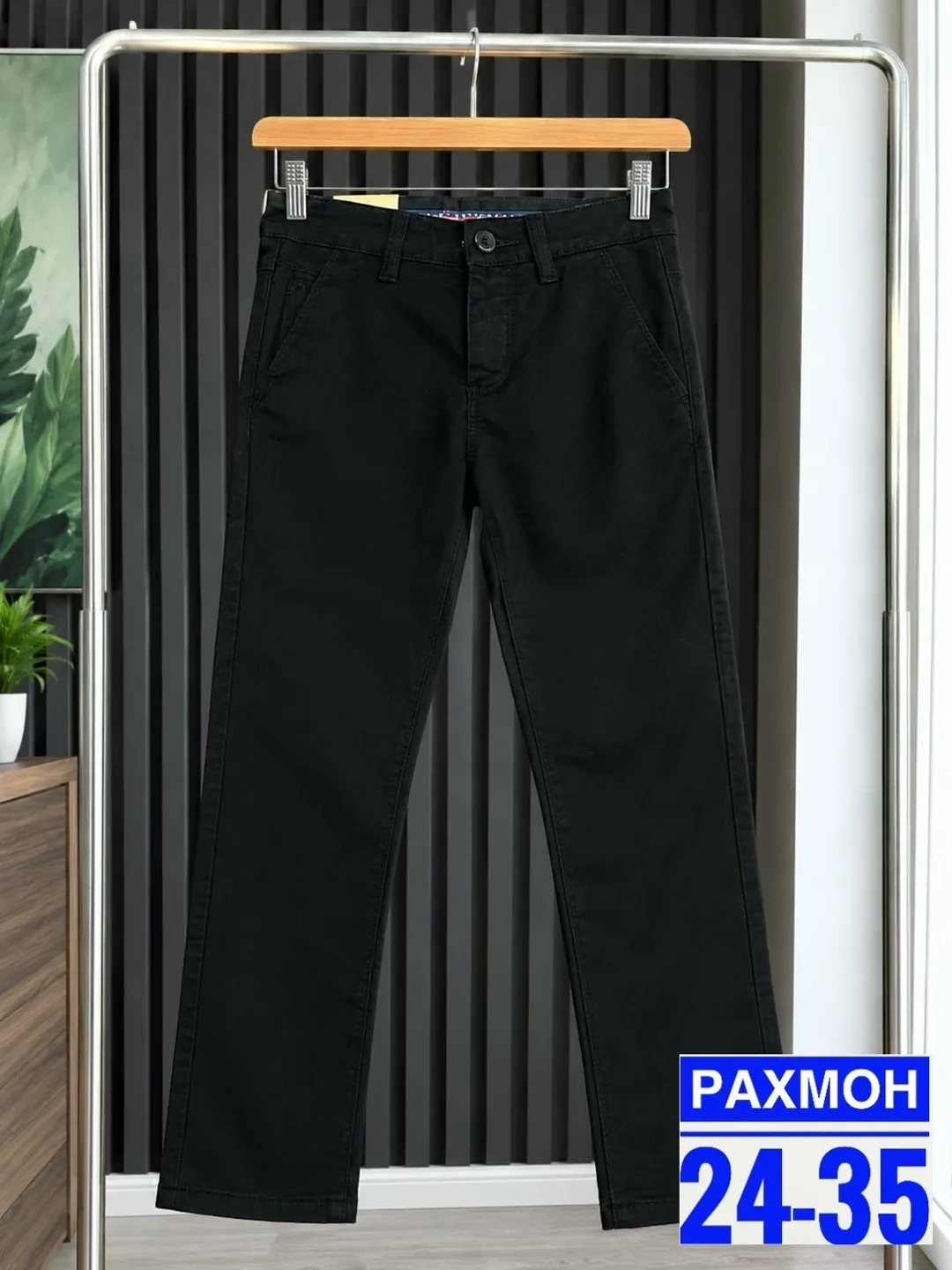 Тёплые брюки из мягкого хлопка с флисовым подкладом — фото 2