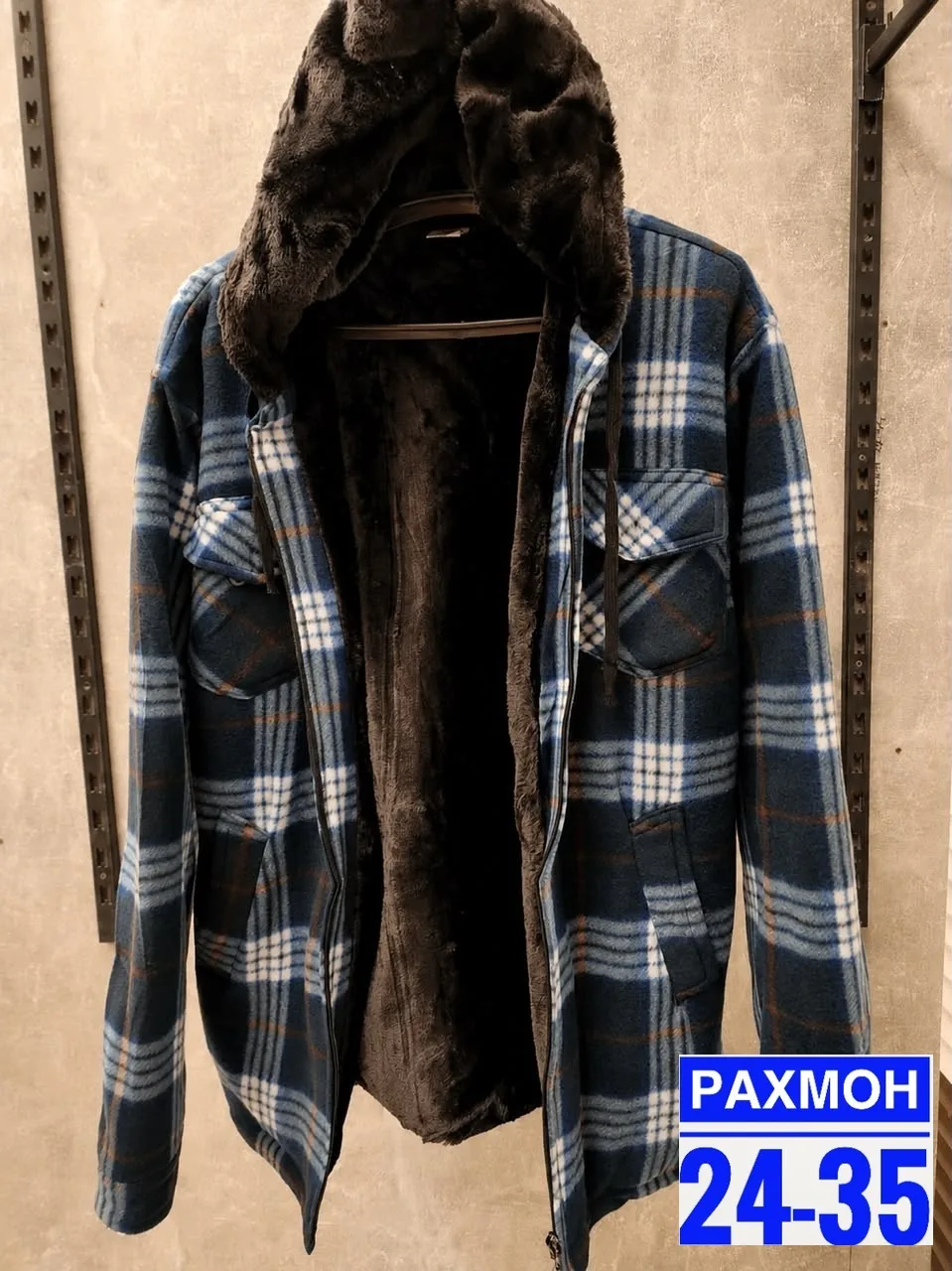 Рубашка из фланели с мягким мехом внутри — фото 1