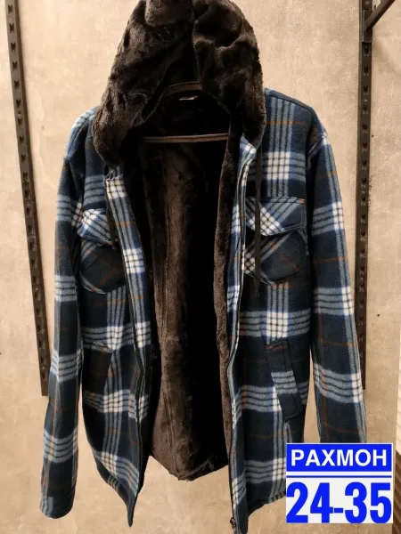 Рубашка из фланели с мягким мехом внутри — фото 1