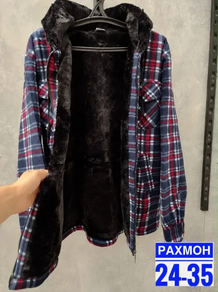 Рубашка из фланели с мягким мехом внутри — фото 2