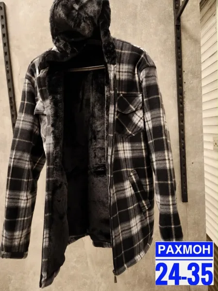 Рубашка из фланели с мягким мехом внутри — фото 4