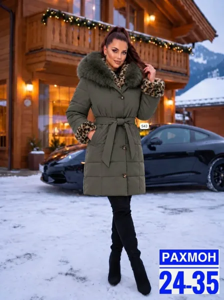 Вторая сторона стильная леопардовая шубка с мягкой меховой фактурой — фото 5