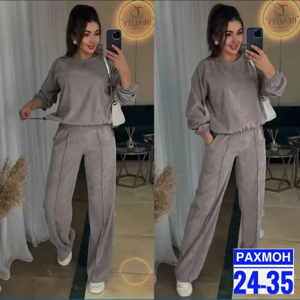 Костюм двойка из микро вельвета — фото 3