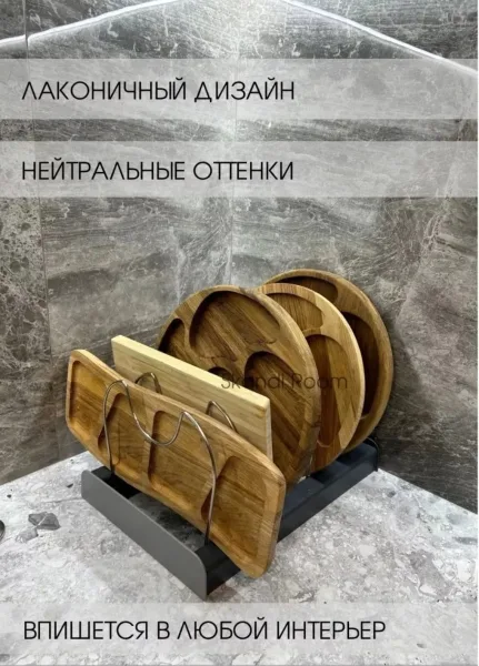 Удобная трансформируемая конструкция с регулируемыми перегородками для хранения кухонной посуды — фото 4