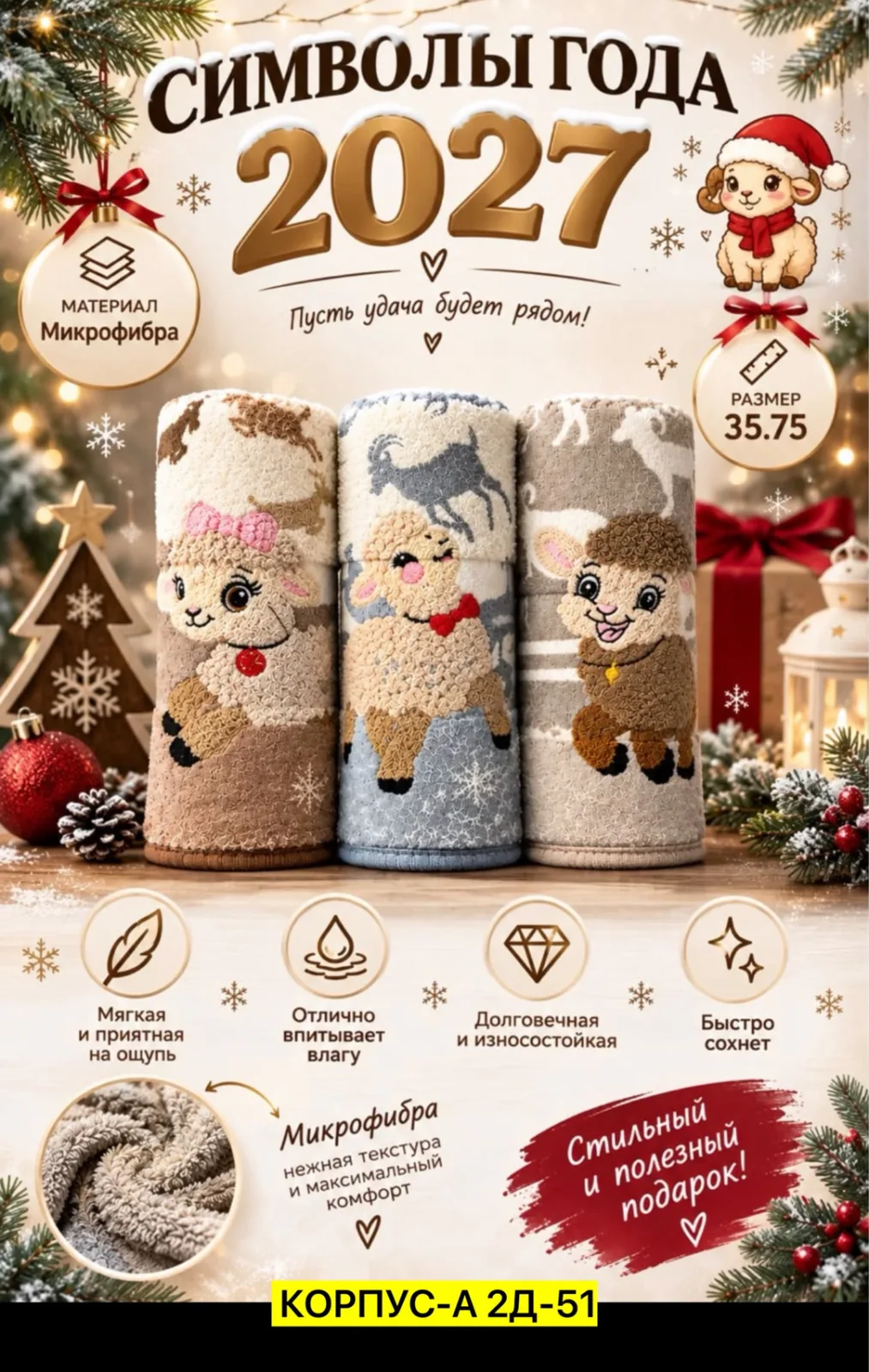 Мягкое полотенце из хлопка — фото 1