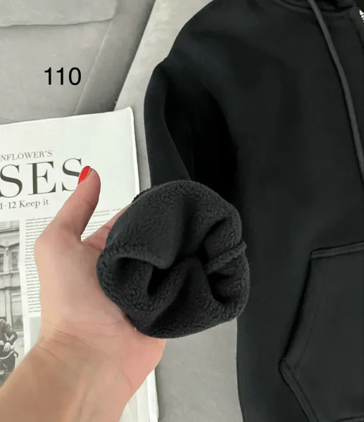 Толстовка из трехнитки с флисовой подкладкой и начесом — фото 2