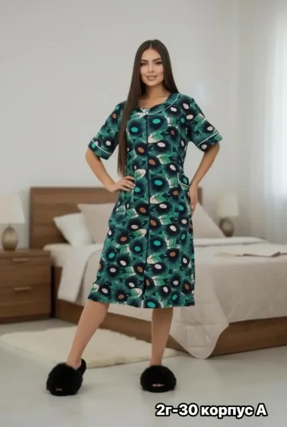 Женский халат из качественного хлопка — фото 1