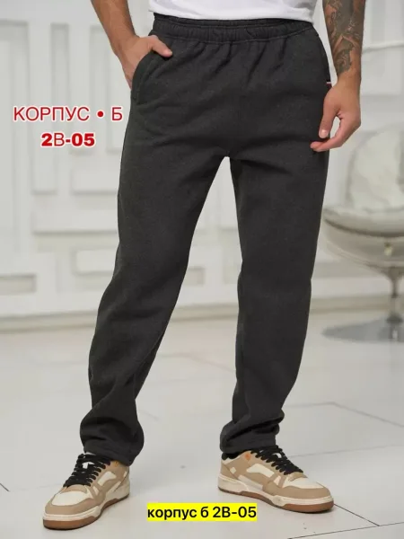 Теплые мужские брюки из флиса с начесом, подходят для повседневной — фото 4