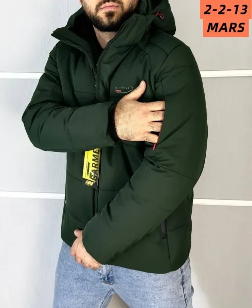 Зимняя куртка из ткани с утеплителем холлофайбер — фото 1