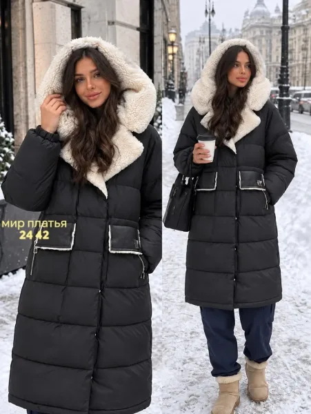 Женская зимняя куртка из холлофайбера — фото 3