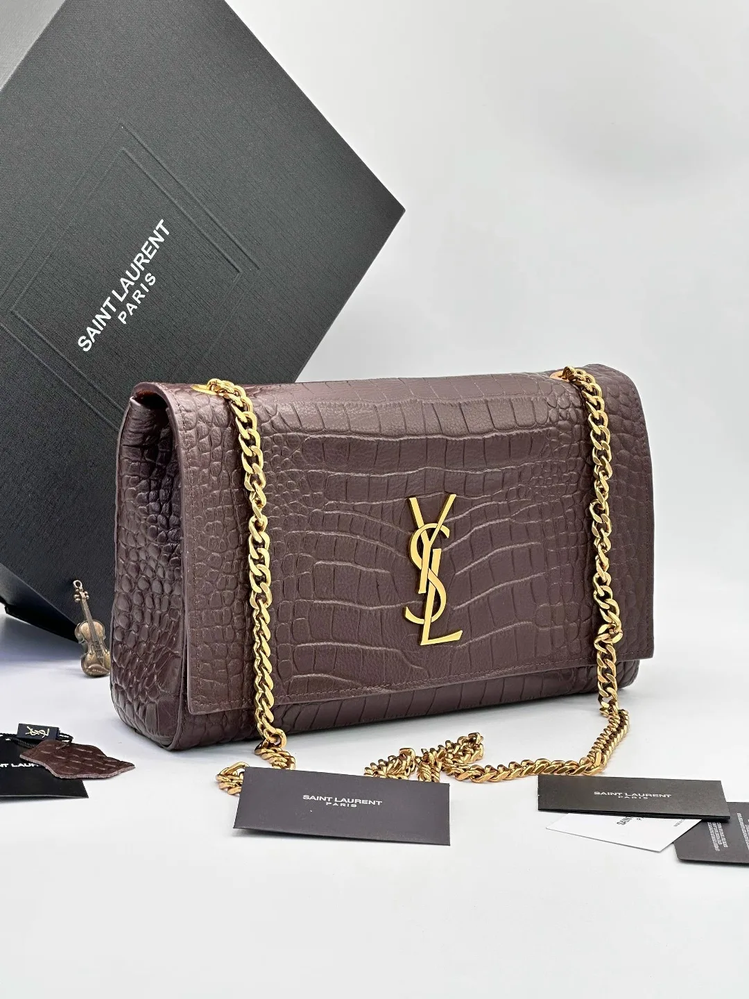 YSL женская сумка из кожи и натуральной замши — фото 1