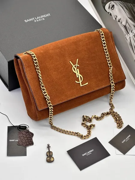 YSL женская сумка из кожи и натуральной замши — фото 2
