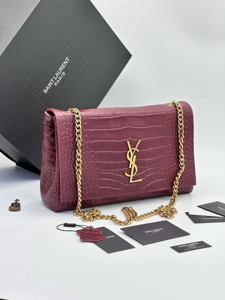 YSL женская сумка из кожи и натуральной замши — фото 3