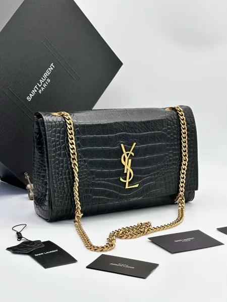YSL женская сумка из кожи и натуральной замши — фото 6