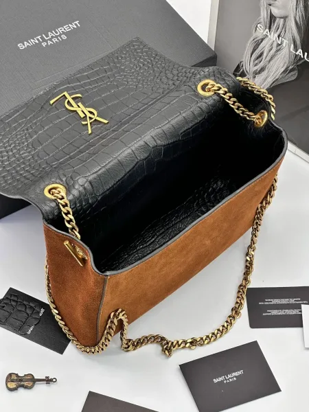 YSL женская сумка из кожи и натуральной замши — фото 8