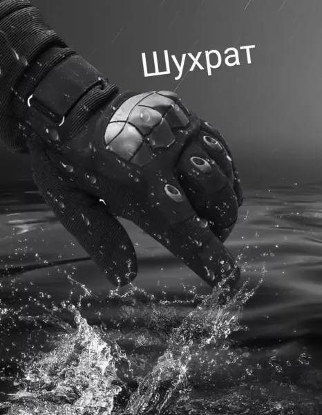 Перчатка тактическая с мехом Мох Мултикам Олива Чёрны — фото 4