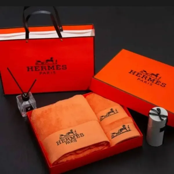 Полотенце Hermes, хлопок, из 3штук. 34x34, 50x90, 70x140 — фото 5
