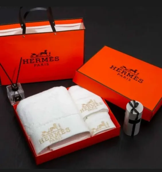 Полотенце Hermes, хлопок, из 3штук. 34x34, 50x90, 70x140 — фото 6