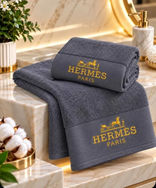 Полотенце Hermes, хлопок, из 3штук. 34x34, 50x90, 70x140 — фото 8