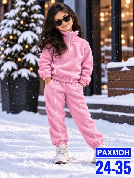 Костюм для девочки из двухстороннего флиса — фото 6