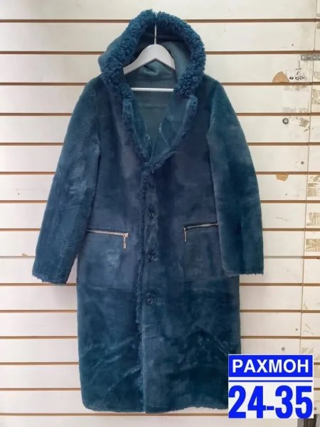 Пальто двухстороннее из замши и меха — фото 3