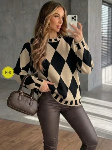 Свитер Oversize из турецкой вязки — фото 1