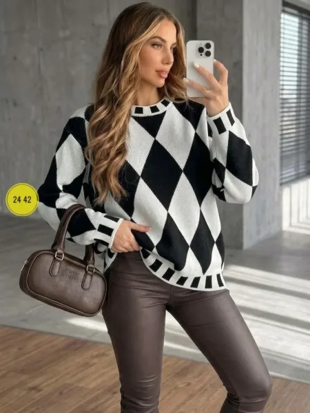 Свитер Oversize из турецкой вязки — фото 7