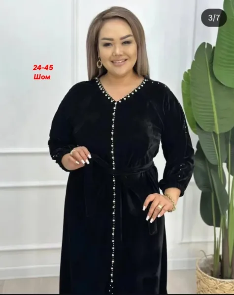 Платье из велюра — фото 4