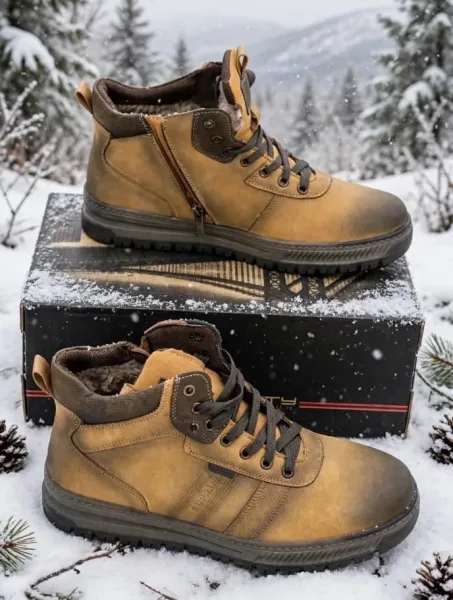 Ботинки зимние утеплённые мехом — фото 17