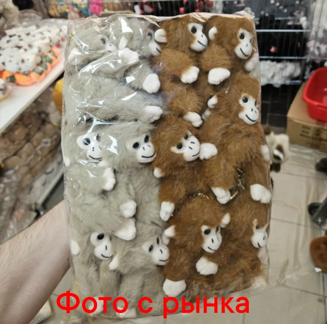 Очаровательные плюшевые обезьянки прекрасный аксессуар для ключей, сумочки или рюкзака — фото 2
