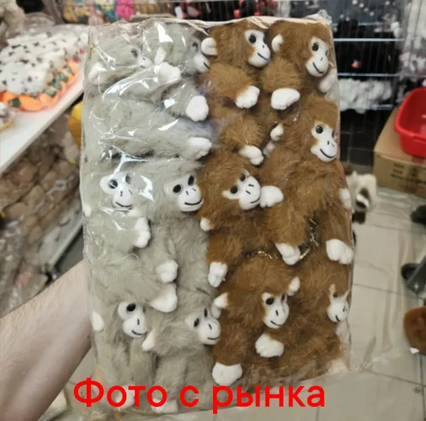 Очаровательные плюшевые обезьянки прекрасный аксессуар для ключей, сумочки или рюкзака — фото 2