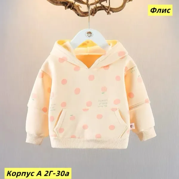 Худи из флиса с начесом, двухнитка, подходит для детей — фото 2