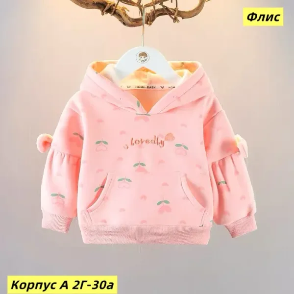 Худи из флиса с начесом, двухнитка, подходит для детей — фото 6