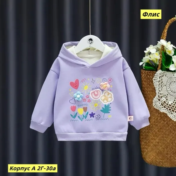 Худи из флиса с начесом, двухнитка, подходит для детей — фото 4