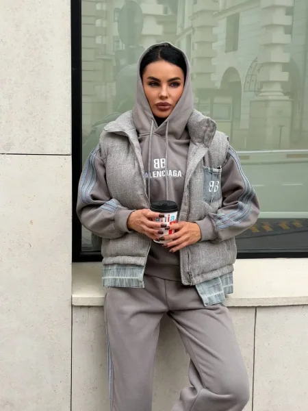 Спортивная тройка Balenciaga 100 хлопок на флисе — фото 8