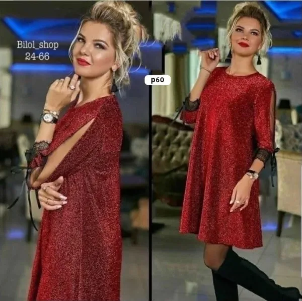 Платье Люрекс Сетка — фото 4