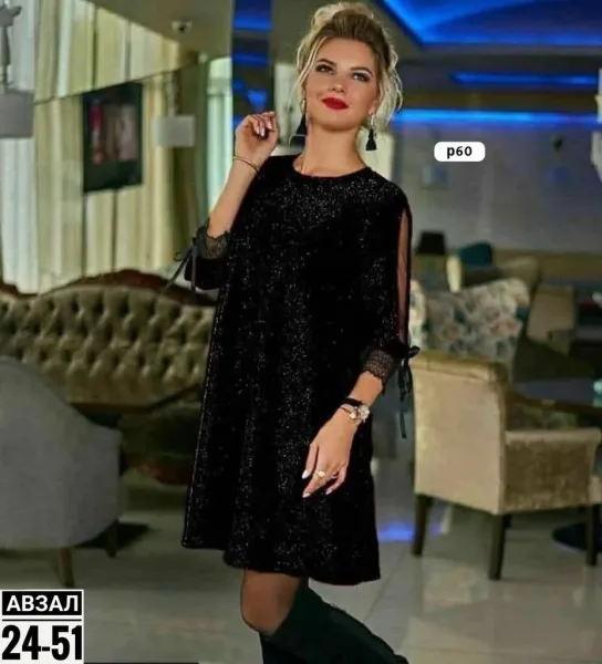 Платье Люрекс Сетка — фото 1