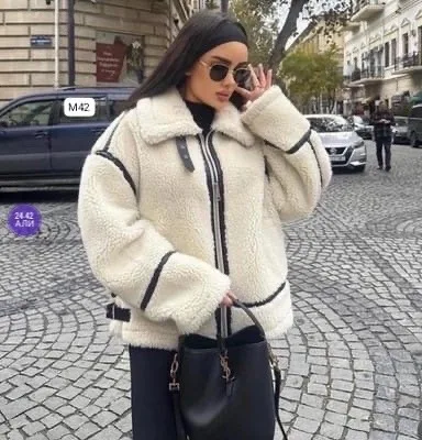 Куртка из мягкой ткани барашек тепло, комфорт и красота — фото 3