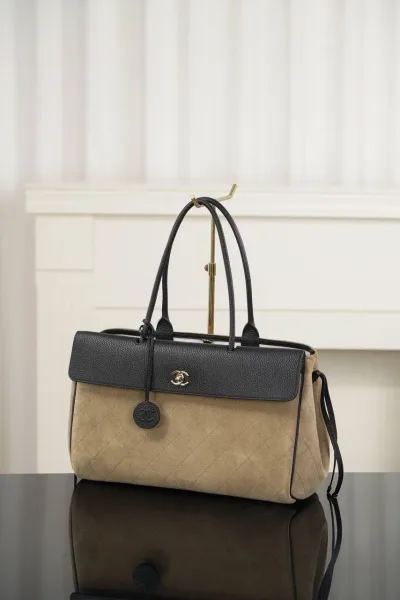 Сумка Chanel кожа и замша — фото 3
